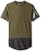Southpole Men's Short Sleeve Scallop Tee With Utility Detail Scallop Bottom and Sleeve Pocket