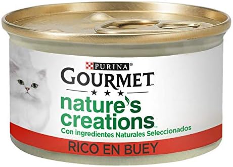 Purina Nature's Creations Nourriture Humide Naturelle pour Chat avec bœuf, 24 boîtes de 85 g