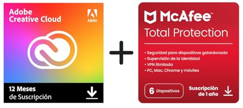 Adobe Acrobat Standard & McAfee Total Protection para 6 dispositivos, 2025 |12 meses | Descarga digital