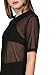MakeMeChic Women's Swimsuit Cover Ups Beach Swimwear See Through Sheer Mesh Dress B Black S