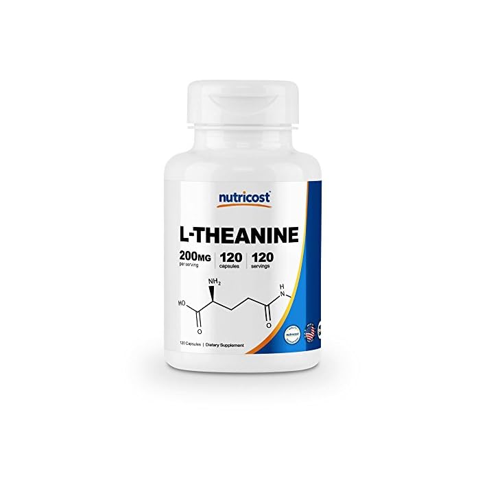 Nutricost L-Theanine 200mg, 120 Capsules, Double Strength - Non-GMO, Gluten Free