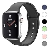 KEOLUS Compatible with Apple Watch Band 38mm 40mm 42mm 44mm , Silicone Sport iWatch Band Compatible with Apple Watch Series 4/3/2/1