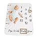 Baby Milestone Monthly Blanket | Premium Thick Fleece for Newborn, Toddler, Girl or Boy | Photography Backdrop for Pictures | Free Photography eBook Backdrop for Moms.