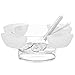 Jumbl Serve Chilled Bowl Set | Floating Salad Cups | Serving Spoon & Fork
