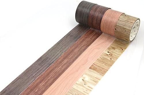 4 rolls Wood Grain washi tape Woodgrained Washi tape