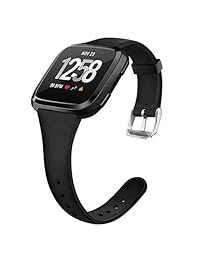 OenFoto - Correa deportiva compatible con Fitbit Versa y Versa Lite Edition, de silicona suave, delgada, delgada, pequeña, de repuesto, para reloj inteligente Fitbit Versa, para hombres y mujeres, tamaño grande y pequeño
