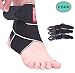 Ankle Support,1 Pair Adjustable Ankle Brace Compression Wrap Super Elastic and Comfortable,1 Size Fits All,Protects Against Chronic Ankle Strain, Sprains Fatigue,Gray