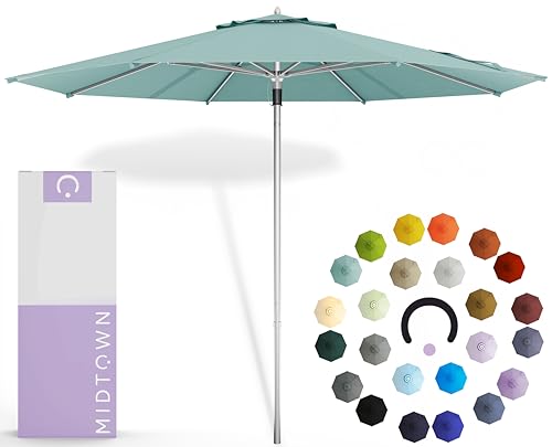 Midtown Umbrellas Push and Pop - 9 Ft Patio Umbrella, Seawater Canopy at Amazon