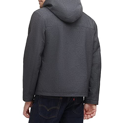 Levi's Men's Soft Shell Two Pocket Sherpa Lined Hooded Trucker Jacket Graphit... for sale online