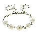 DDazzling Flower Girl Halo Floral Wreath Headband Floral Garland Headbands Photo Props (Ivory) (Ivory)