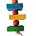 PINVNBY Bird Perch Parrot Rainbow Bridge Multicolored Natural Wooden Knots Blocks Macwa Toys Parakeet Chew Toy for Small and Middle Bird African Grey Cockatoos Eclectus Amazonthumb 3