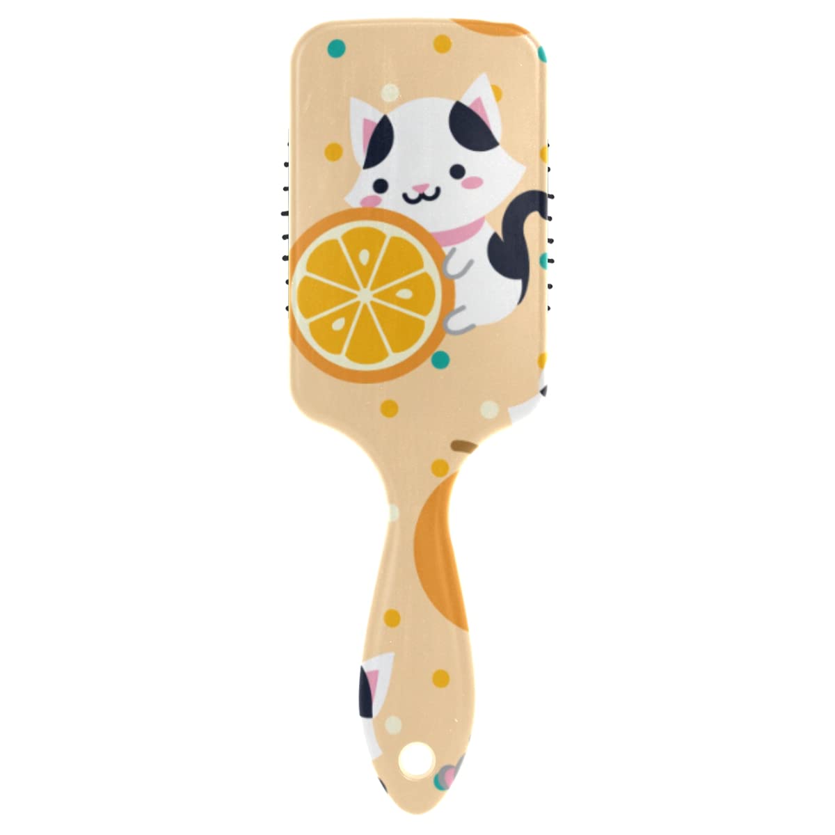 Hair Brush Milk Cat Kitten Orange Paddle Brush Wire Hair Brush Travel Soft Hair Brush Comb for Fine Hair for Girl Women