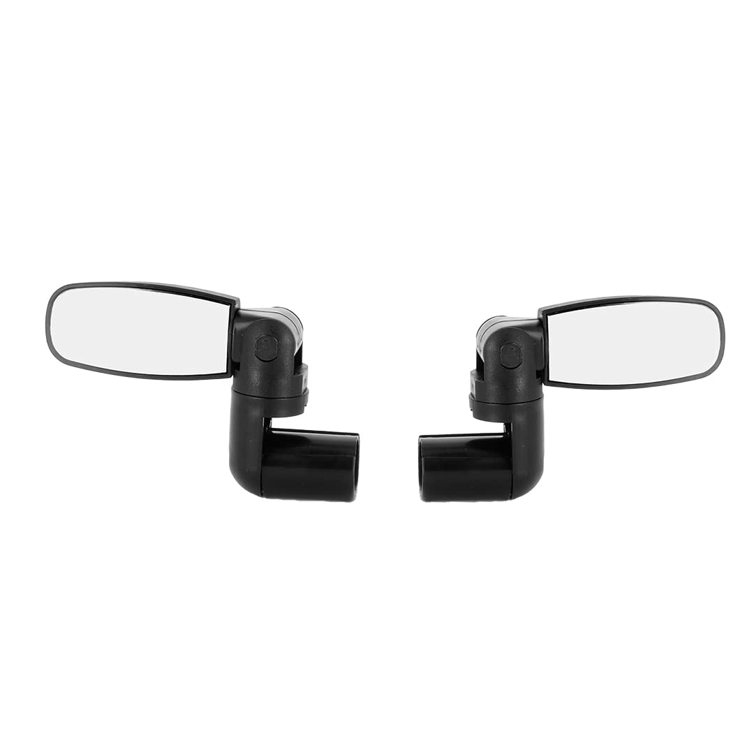 ZEFAL Spin 15 Road Bike Mirror Handlebar End Mirror Foldable - Rear View Mirrors for Bike, Reversible Left or Right with Shatterproof Mirror - Pack of 2