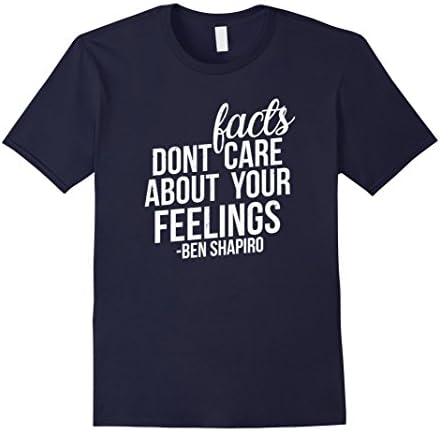 Mens Facts Dont Care About Your Feelings Ben Shapiro Fan Shirt Medium Navy
