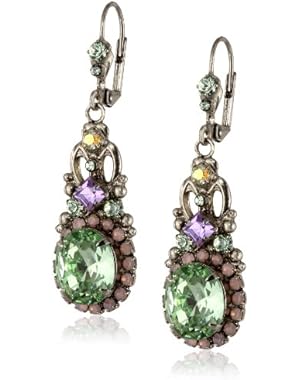 Double Loop Crystal Stardust Drop Earrings