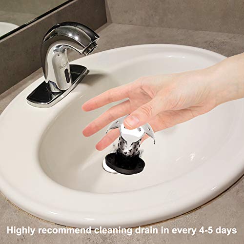 ALITA Bathtub Shower Drain Protector – 304 Stainless Steel Drain Hair Catcher/Strainer/Tub Drain Cover, Anti-Mold, Fit for Multi-Drain Sizes - Thumbnail 5