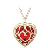 VNFNMI Cosplay The Legend of Zelda Skyward Sword Red Cubic Zirconia Heart Pierced Necklace Anime Costume