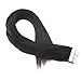 20 Inch Tape in Hair Straight Unprocessed Remy Human Hair Off Black Color 1B Seamless Skin Weft Invisible Glue in Hair Extensions 50g/20pcs