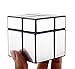 D-FantiX Shengshou Mirror Cube 2x2 Speed Unequal Cube Shape Puzzles Silver Black