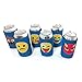Beer Can Sleeves, Emoji Insulators for Cans and Bottles, 6 Pack of Collapsible Double Sided Coolies with 12 Designs