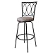 Roundhill Furniture Redico Adjustable Metal Barstool, Powder Coated Black