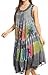 Sakkas 101RC Palm Tree Tie Dye Caftan Dress / Cover Up - Grey - One Size