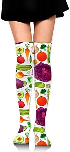 OFFWAYA Men Women Avocado Fruit Vegetables Winter Warm Cozy Cotton Socks,Funky Colorful Dress Socks Christmas Socks Holiday Stockings Slipper Socks