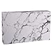Decor Trends Marble Texture Rectangular Vanity Tray, Black or Brown, Organizer for Keys, Jewelry, Perfume, Transitional Style, Faux Leather MDF with Marble Look