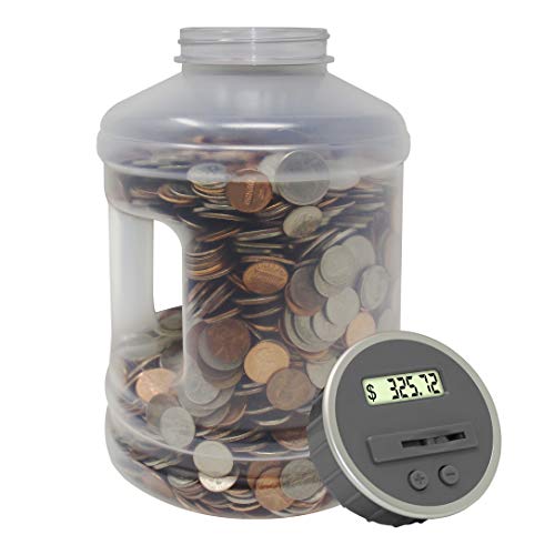 Jumbo Digital Coin Counter Bank Extra Large Savings Jar for Pennies