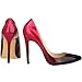 LOSLANDIFEN Women's Pionted Toe Double Color Pumps Slender Leather Stiletto High Heels Wedding Shoes