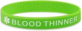 Medical ID Me Blood Thinner Silicone Wristbands Bleeding Risk Warfarin 5 Pack view 4