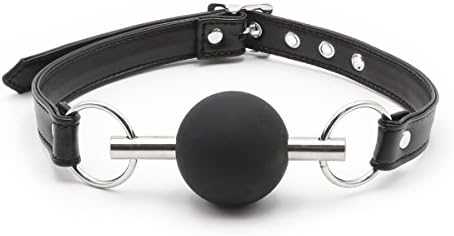 HSDM®Black Silicone Solid Mouth Plugs Horse Restraint Toys Female Sex Mouths Couples Toys Adult Products