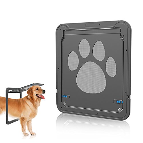 UHeng Magnetic Automatic Lock/Lockable Pet Screen Door Dog Gate Way Pet Door for Screens