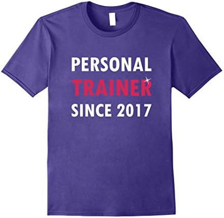 Mens Personal Trainer Since 2017 New Job Graduation Gift T-Shirt 3XL Purple