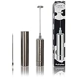 Milk Frother Handheld Electric Battery Operated Stainless Steel To Make Milk Foam For Coffee