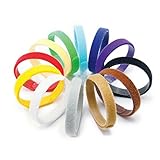 ZXUY 12pcs Adjustable Reusable Puppy Identification ID Collars Pet Bands 12 Colors