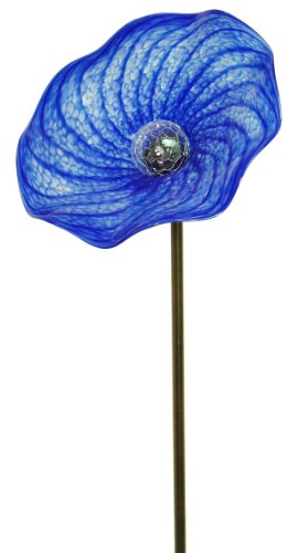 Echo Valley 4530 Bell Flower Kaleidolight Glass Art, 12 by 12 by 45-Inch, Blue