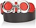 Salvatore Ferragamo Black/Red Reversible Big SILVER Buckle Belt (100cm (Waist 34-36)