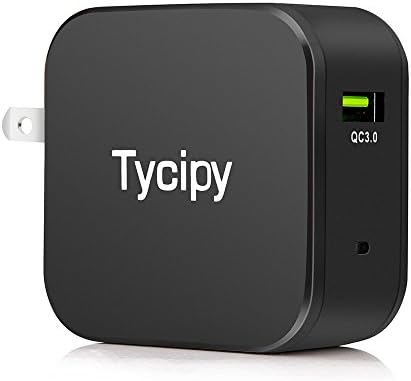 Quick Charge 3.0, Tycipy 18W USB Wall Charger with SmartID Technology PowerPort for Galaxy S7/ S6/ Edge/ Plus, Note 5/ 4,iPhone X / 8/ 7 / 6s / Plus, iPad Pro/ Air 2/ mini, LG Nexus, and More