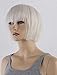 TSNOMORE White Bob Synthetic Wig for women, 12 inch Short Straight Wig with Full Bangs, Wigs for Daily Party Cosplay Halloween