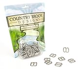 20 - Country Brook Design 5/8 Inch Metal Round Wide-Mouth Triglide Slides