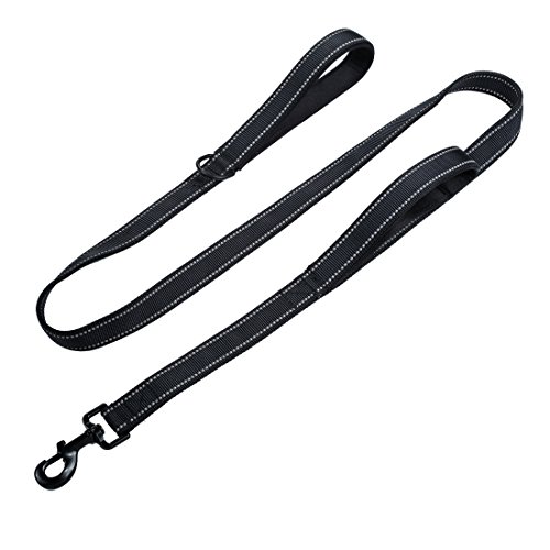 Heavy Duty Dog Leash Reflective,2 Padded Handles,Dog Training Walking Leashes - 5ft Long For Medium to Large Dogs