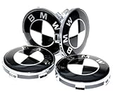 XtremeAmazing 4X 68mm Metalic Material Making Wheel Center Caps for BMW Logo Black/Silver