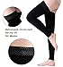 Thigh High Compression Stockings, Footless Compression Sleeves, Firm Support 20-30 mmHg Gradient Compression Socks with Silicone Band, Opaque, Treatment Swelling, Varicose Veins, Edema Black L