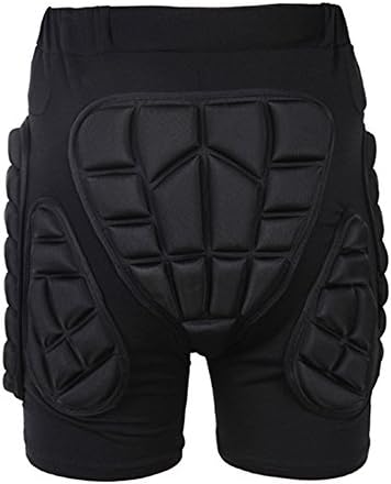 3D Padded Underwear Shorts Impact Protection Hip Butt Pad for Snowboard Skating Volleyball Motocross Cycling (Size M)