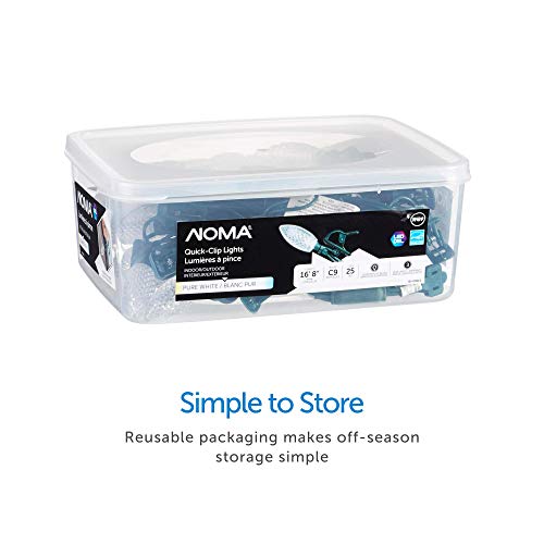 NOMA C9 LED Quick Clip Christmas Lights Builtin ClipOn String