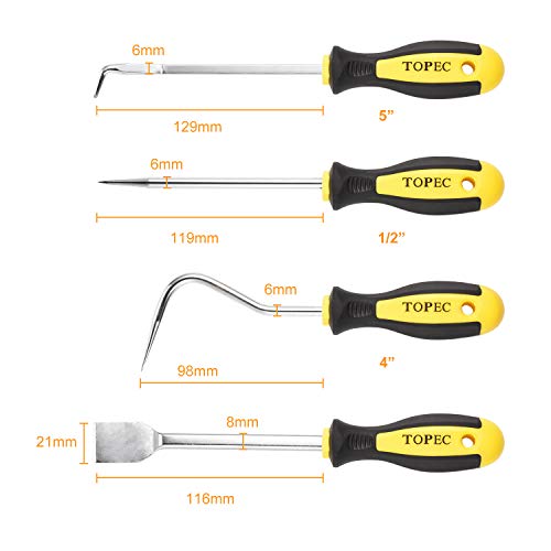 Topec 8Pcs Hook and Pick Set, Precision Scraper, Hook, and Pick is The Ideal Tool for Automotive and Electronic Machine