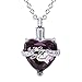 Smartchoice Cremation Jewelry For Ashes Necklace Heart Pendant With Beautiful Presentation Gift Box With Stainless Chain And Accessories, Purple