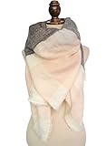 Women Tartan Scarf Stole Plaid Blanket Checked Scarves Wraps Shawl(Light Pink)