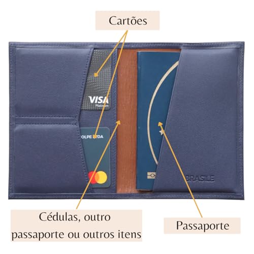 Carteira Porta Passaporte (Marinho)